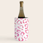 Modern white pink  watercolor animal print Wine Chiller Gallery Image 3