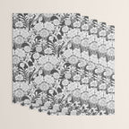 Vintage bohemian black white roses country floral Wrapping Paper Gallery Image 3