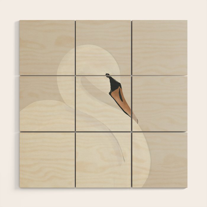 White Swan Wood Wall Art Gallery Image 1