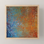 Vintage Rust, Copper and Blue Mini Art Print Gallery Image 1