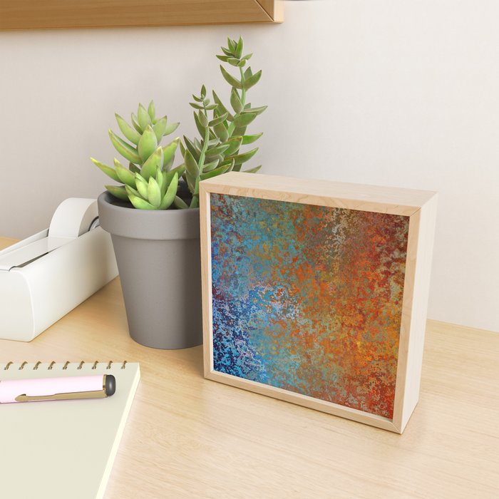 Vintage Rust, Copper and Blue Mini Art Print Gallery Image 2
