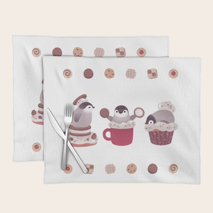 Cookie & cream & penguin Placemat Gallery Image 1