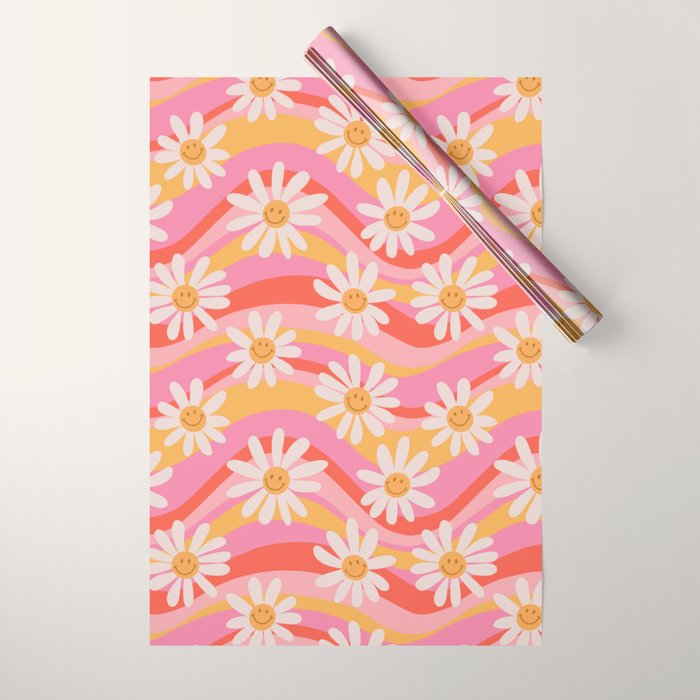 Wavy Daisies Wrapping Paper Gallery Image 1