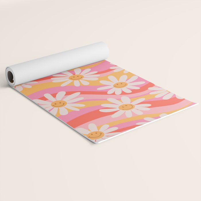 Wavy Daisies Yoga Mat Gallery Image 2