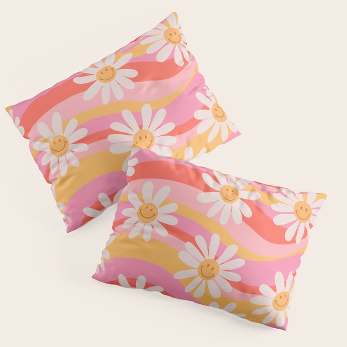 Wavy Daisies Pillow Sham Gallery Image 3