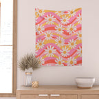 Wavy Daisies Wall Tapestry Gallery Image 2