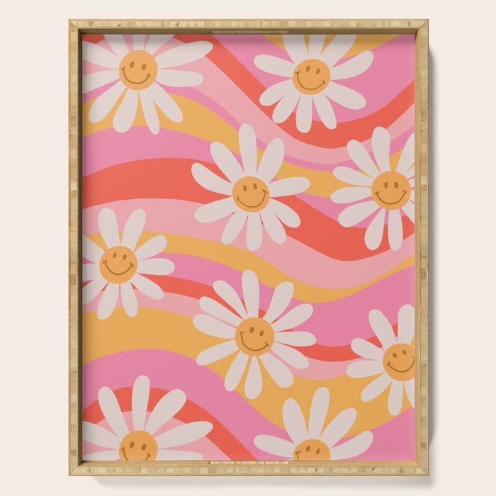 Wavy Daisies Serving Tray Gallery Image 1