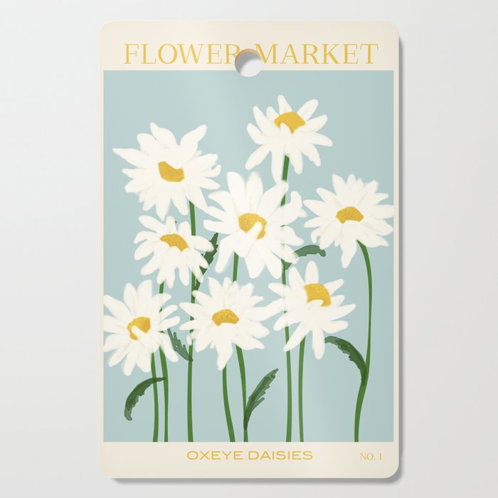 Flower Market - Oxeye daisies Cutting Board Gallery Image 1