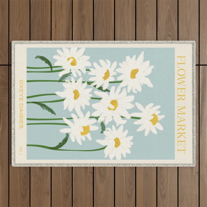 Flower Market - Oxeye daisies Outdoor Rug Gallery Image 1