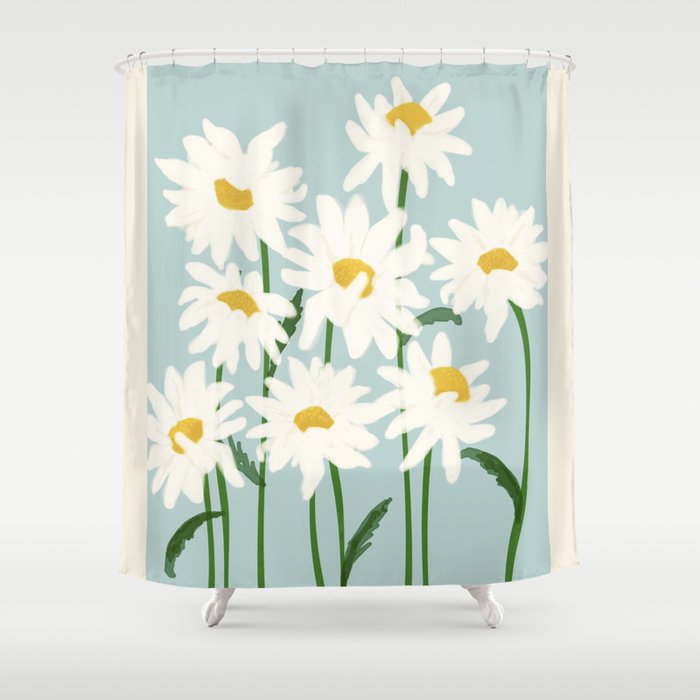 Flower Market - Oxeye daisies Shower Curtain Gallery Image 1