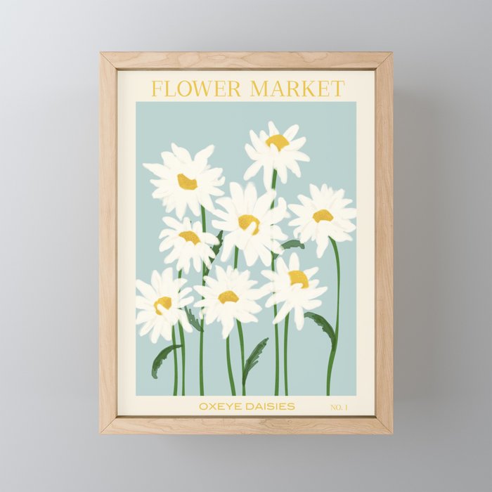 Flower Market - Oxeye daisies Mini Art Print Gallery Image 1