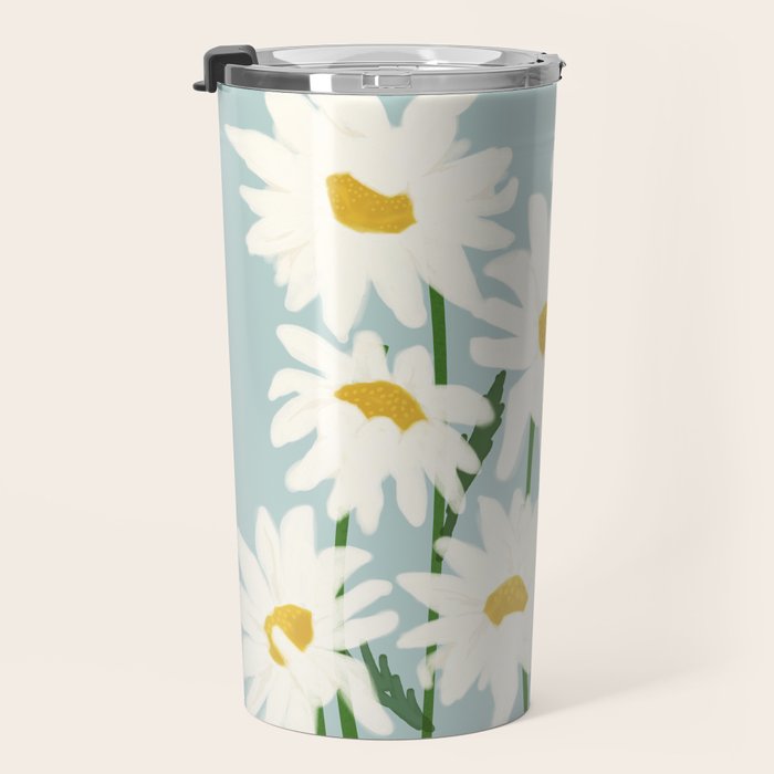 Flower Market - Oxeye daisies Travel Mug Gallery Image 3