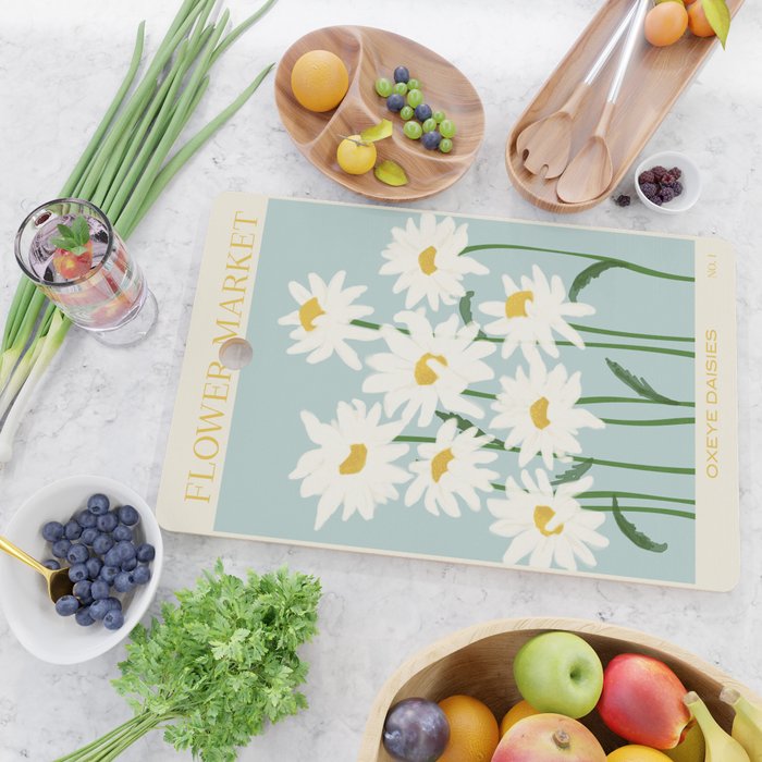 Flower Market - Oxeye daisies Cutting Board Gallery Image 2