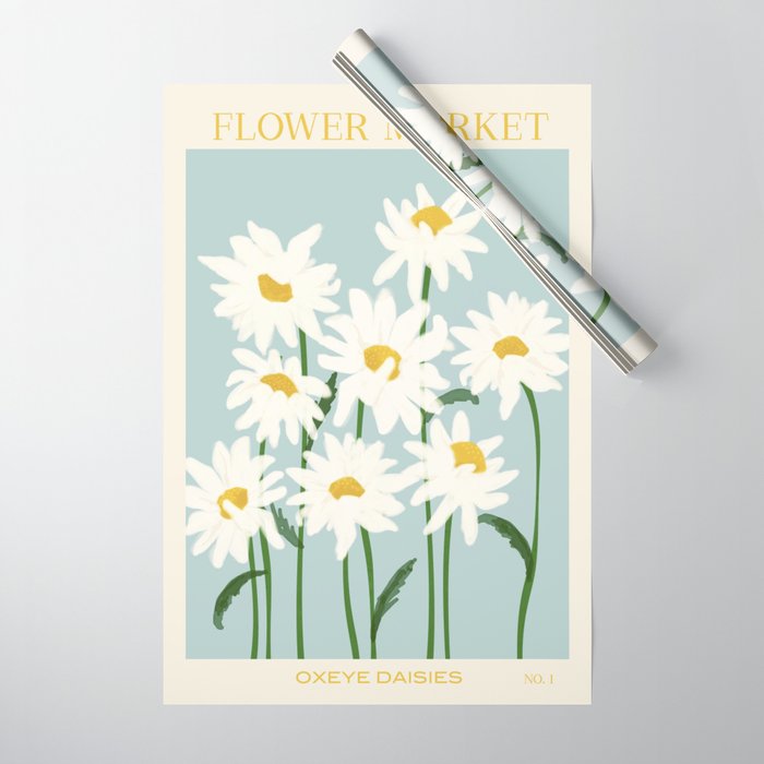 Flower Market - Oxeye daisies Wrapping Paper Gallery Image 1