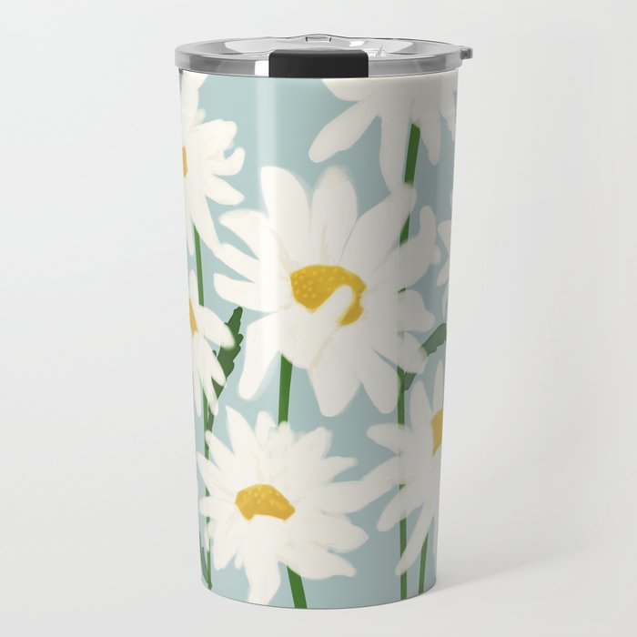 Flower Market - Oxeye daisies Travel Mug Gallery Image 1