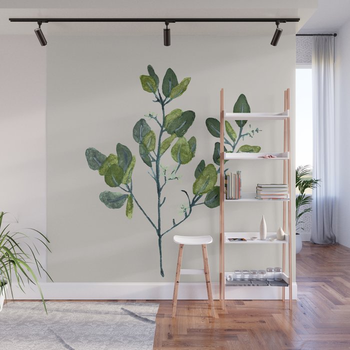 Eucalyptus Branch Wall Mural Gallery Image 1