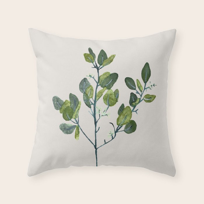 Eucalyptus Branch Throw Pillow Gallery Image 6