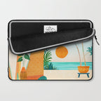 Seaside Surf Retreat Tropical Landscape / Villa Series Laptop Sleeve Gallery Image 2
