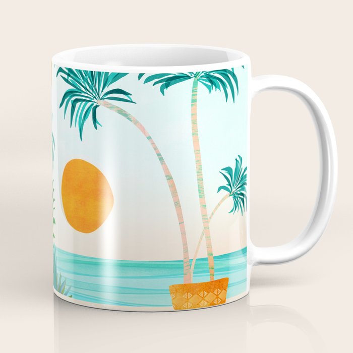 Seaside Surf Retreat Tropical Landscape / Villa Series Coffee Mug Gallery Image 1
