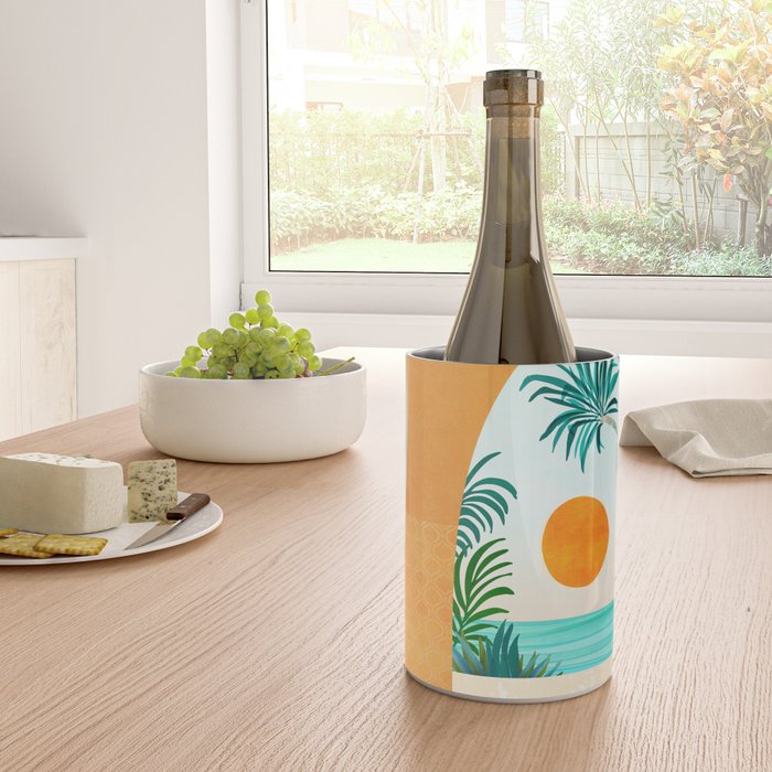 Seaside Surf Retreat Tropical Landscape / Villa Series Wine Chiller Gallery Image 4
