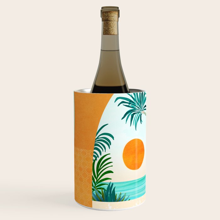 Seaside Surf Retreat Tropical Landscape / Villa Series Wine Chiller Gallery Image 1