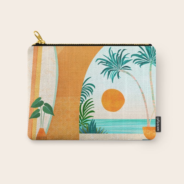Seaside Surf Retreat Tropical Landscape / Villa Series Carry All Pouch Gallery Image 1