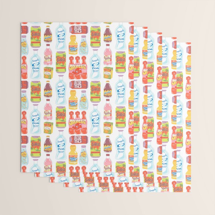 90s Drinks Wrapping Paper Gallery Image 3