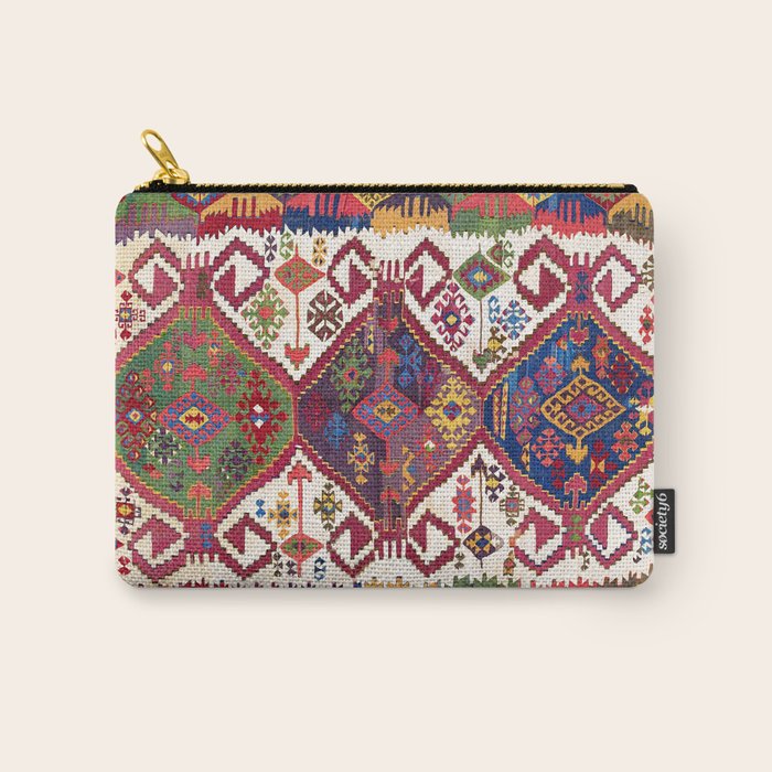 Adana Kilim South East Anatolia Antique Tribal Rug Print Carry All Pouch Gallery Image 1