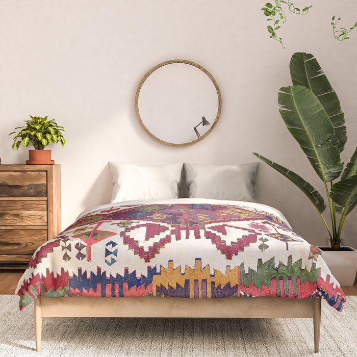 Adana Kilim South East Anatolia Antique Tribal Rug Print Comforter Gallery Image 3