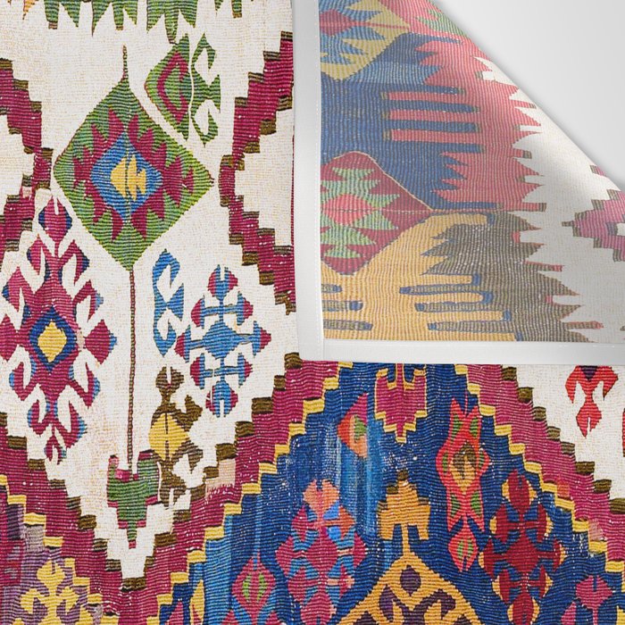 Adana Kilim South East Anatolia Antique Tribal Rug Print Wall Tapestry Gallery Image 3