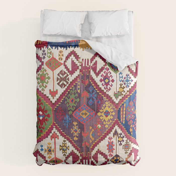 Adana Kilim South East Anatolia Antique Tribal Rug Print Comforter Gallery Image 6