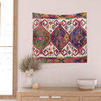 Adana Kilim South East Anatolia Antique Tribal Rug Print Wall Tapestry Gallery Image 2