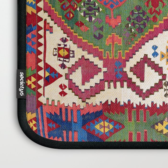 Adana Kilim South East Anatolia Antique Tribal Rug Print Laptop Sleeve Gallery Image 3