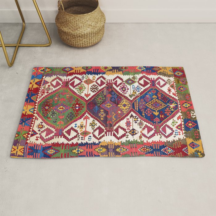 Adana Kilim South East Anatolia Antique Tribal Rug Print Rug Gallery Image 1