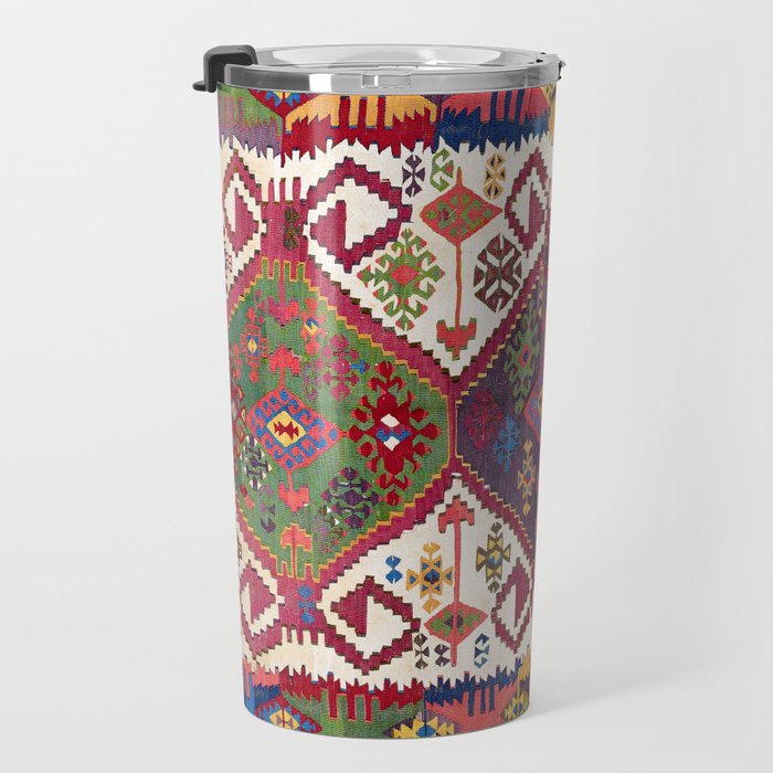 Adana Kilim South East Anatolia Antique Tribal Rug Print Travel Mug Gallery Image 3