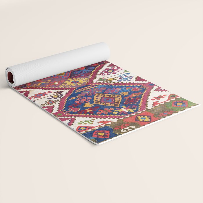 Adana Kilim South East Anatolia Antique Tribal Rug Print Yoga Mat Gallery Image 2