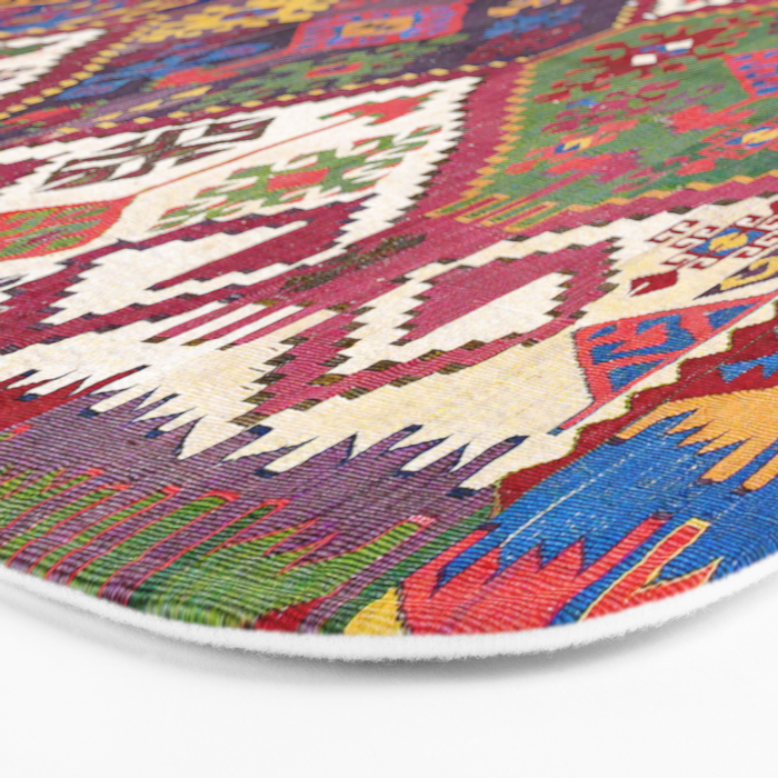 Adana Kilim South East Anatolia Antique Tribal Rug Print Bath Mat Gallery Image 3