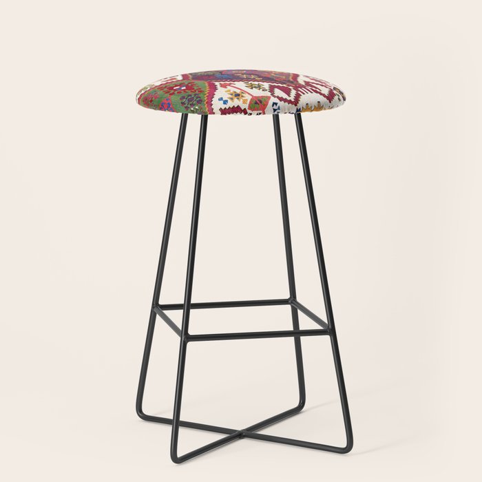 Adana Kilim South East Anatolia Antique Tribal Rug Print Stool Gallery Image 1