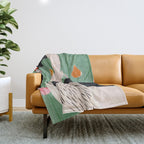 Swan in Flowers Throw Blanket Gallery Image 1