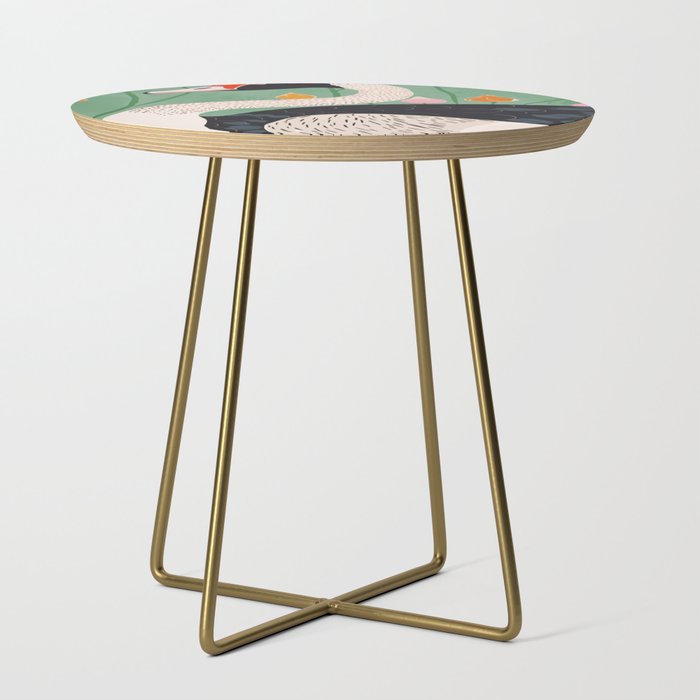 Swan in Flowers Side Table Gallery Image 1