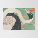Swan in Flowers Rug Gallery Image 2