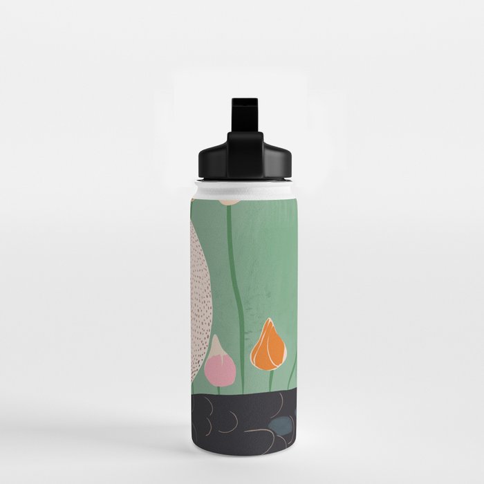 Swan in Flowers Water Bottle Gallery Image 2