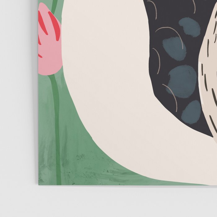 Swan in Flowers Poster Gallery Image 3