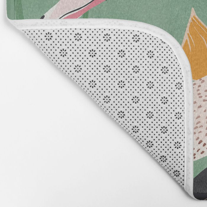 Swan in Flowers Bath Mat Gallery Image 2