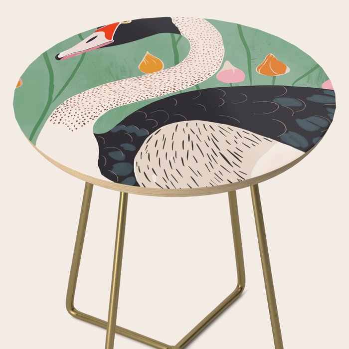 Swan in Flowers Side Table Gallery Image 2