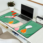 Swan in Flowers Desk Mat Gallery Image 2