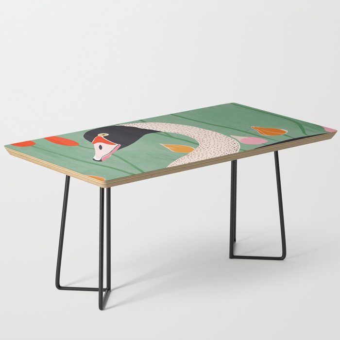 Swan in Flowers Coffee Table Gallery Image 1