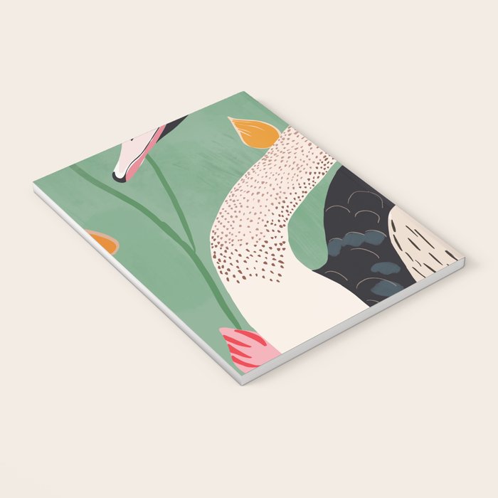 Swan in Flowers Notebook Gallery Image 3