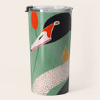 Swan in Flowers Travel Mug Gallery Image 3