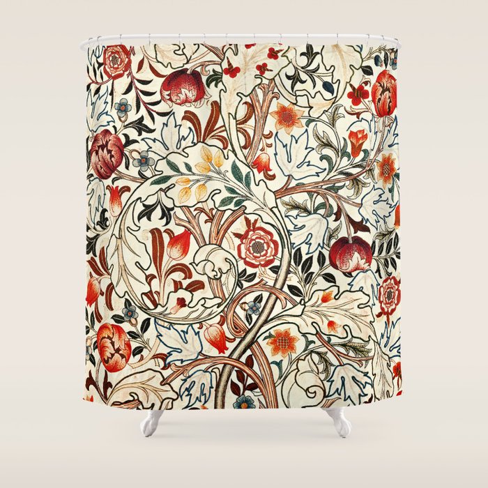 William Morris Floral Acanthus Shower Curtain Gallery Image 1